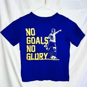 Boys Athletic SoccerT-Shirt, Royal Blue, Size S, 5/6, 100% cotton